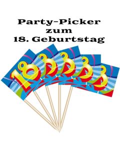 Party Picker Zahl 18, Dekoration zum Geburtstag