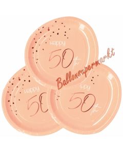 Elegant Lush Blush 50 Partyteller zum 50. Geburtstag