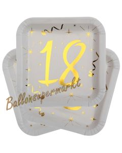 Partyteller zum 18. Geburtstag, 10 Stück