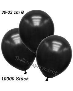 Premium Metallic Luftballons, Schwarz, 30-33 cm, 10000 Stück