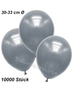 Premium Metallic Luftballons, Silber, 30-33 cm, 10000 Stück