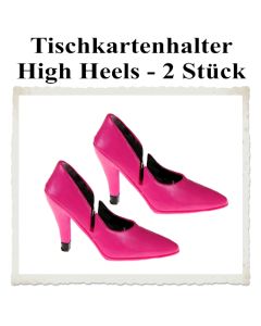 Tischkartenhalter, Namenskartenhalter, High Heels, Fuchsia