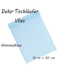 Tischläufer, Tischdecke, Vlies, himmelblau