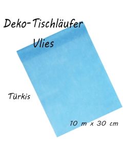 Tischläufer, Tischdecke, Vlies, türkis