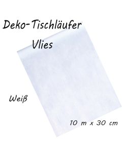 Tischläufer, Tischdecke, Vlies, weiß