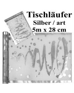 Tischläufer, Tischdecke Artistiques Silber, 5 Meter Rolle