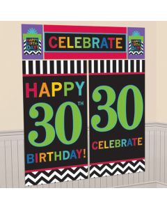 Wanddekoration Celebrate 30, Poster-Set zum 30. Geburtstag