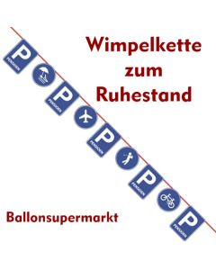 Wimpelkette zum Ruhestand